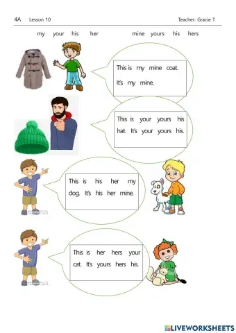 Possessive pronouns