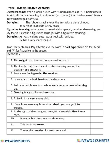 Literal or figurative