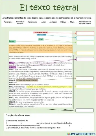 El texto teatral