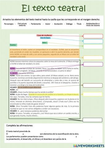 El texto teatral