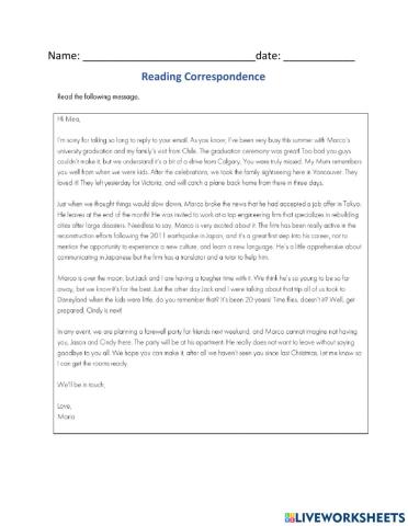 Reading Comprehension