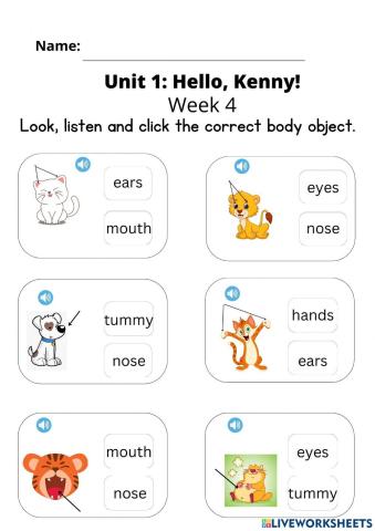 Unit 1: Hello, Kenny! Week 4