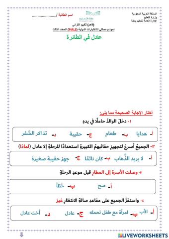 عادل في الطائرة