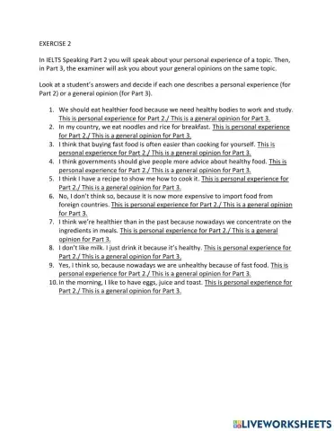 Ie1, unit 4, Speaking, exercise 2