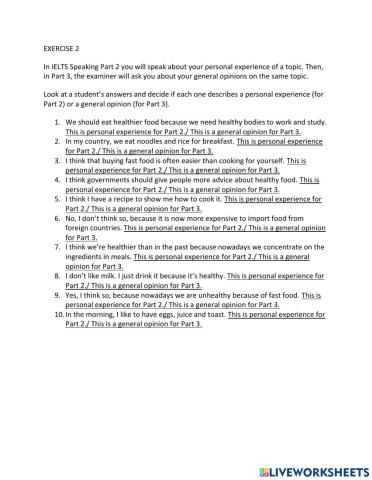 Ie1, unit 4, Speaking, exercise 2