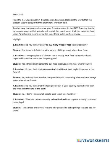 Ie1, unit 4, Speaking, exercise 5