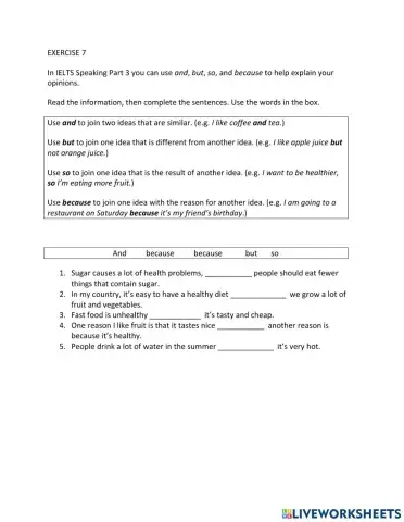 Ie1, unit 4, Speaking, exercise 7