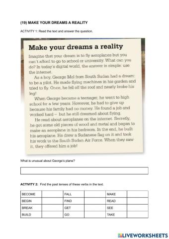 Make your dreams a reality