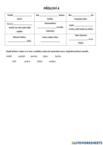 Přísloví 4
