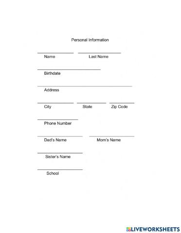 Personal information