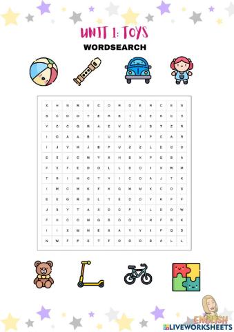 Open up 1 unit 1 toys wordsearch
