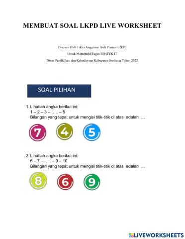 Lkpd matematika kelas 1 materi bilangan