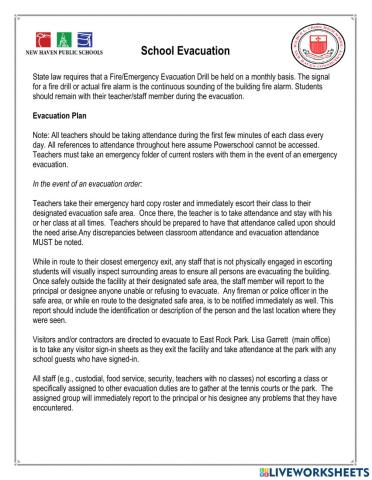 WCHS School Evacuation