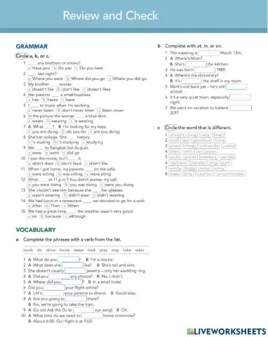 Unit 1 & 2 (Grammar Review)
