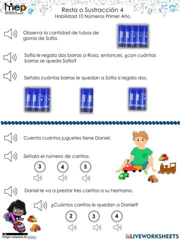 Resta o sustracción 4