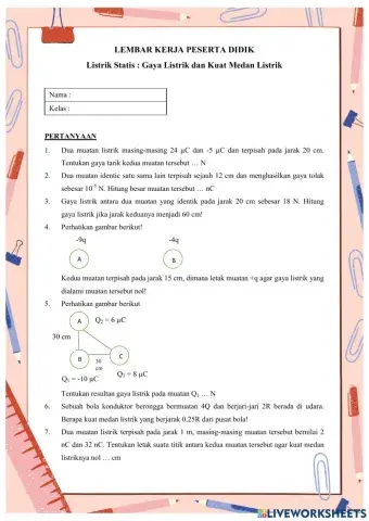 Gaya listrik dan kuat medan listrik