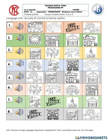 Les lieux de la ville