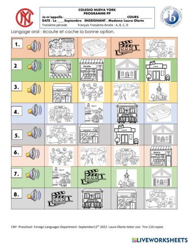 Les lieux de la ville