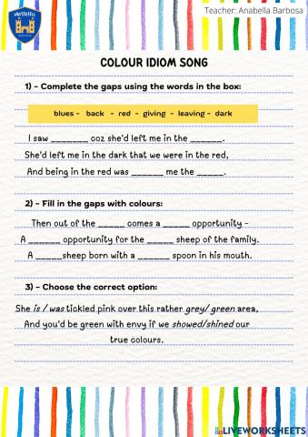 Colour idioms song