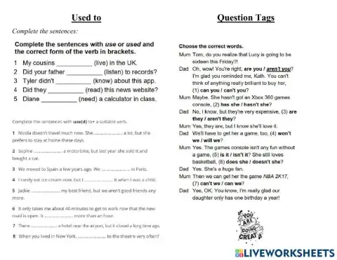 8. Starter Unit. Language Focus.