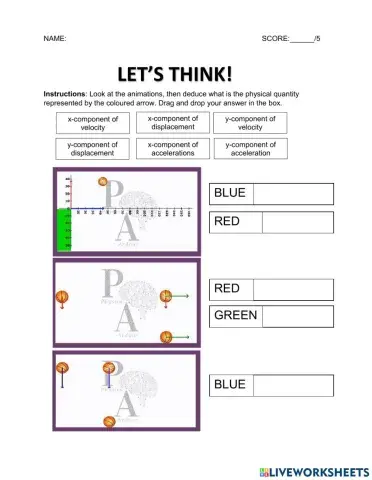 Live worksheet guided for animation