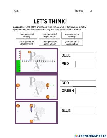 Live worksheet guided for animation