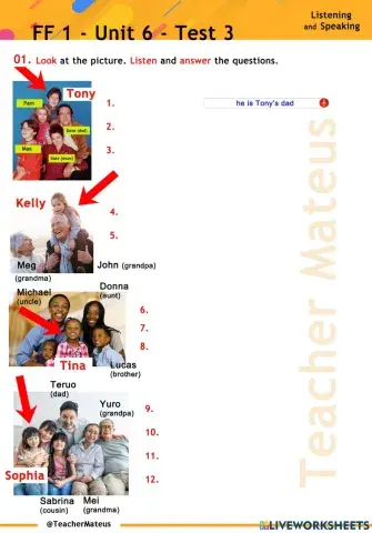 FF 1 - Unit 06 - Test 3 - Listening and Speaking