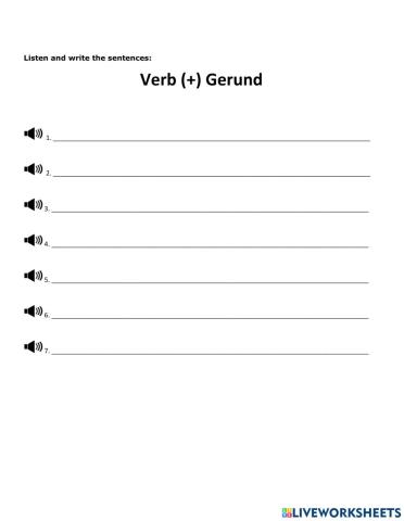 Verb + gerund