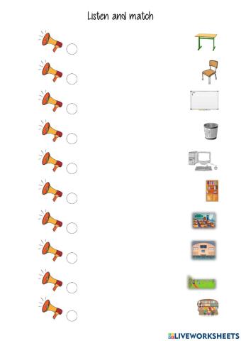 listen and match school supplies 3