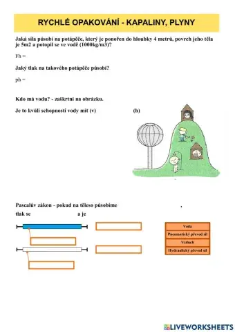 Rychlé opakování - kapaliny, plyny