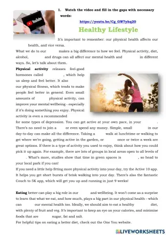 Healthy Living watching and exercises