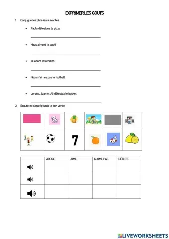 Exprimer ses gouts