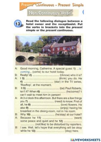 WW4 Unit 1.2 Present Simple and Continuous