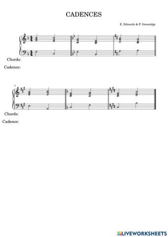 Perfect and Imperfect Cadences