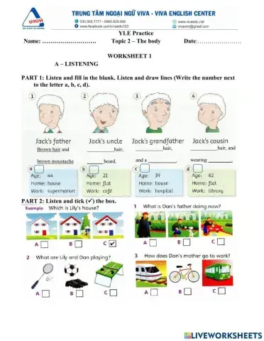 Idict 2 - Unit 3 - Lesson 13: skill practice 1