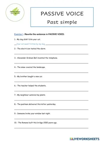 Lesson 50 - passive voice past simple