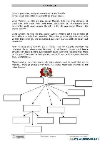 Lafamille et possessif