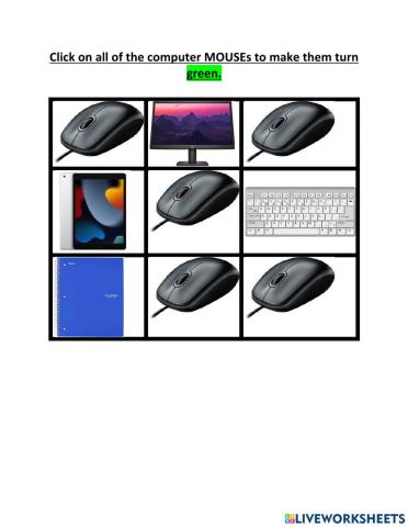 Level 2 cause and effect quiz click on the mouse