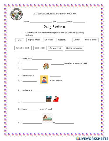 Daily routines