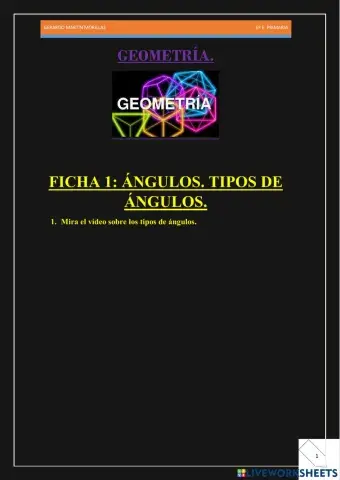 Geometría. Ficha 1. 6º.