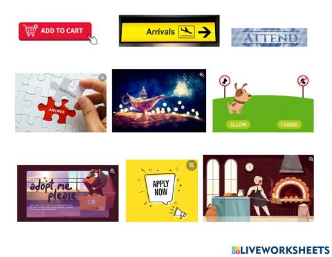 Verb quiz 1, verbs 1-9, translate into spanish