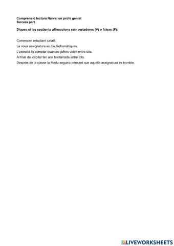 Comprensió lectora Narval un profe genial Part 3