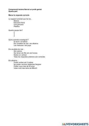Comprensió lectora Narval un profe genial Part 4
