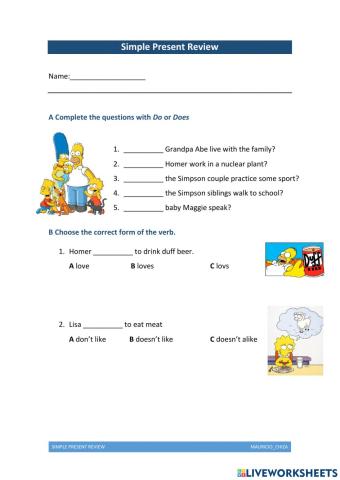 Simple present preview - mauricio chiza