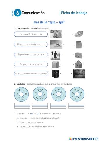 Uso de la -que - qui-