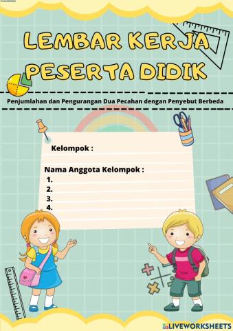 Penjumlahan dan Pengurangan Pecahan