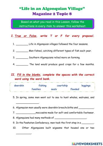 Life in an Algonquian Village