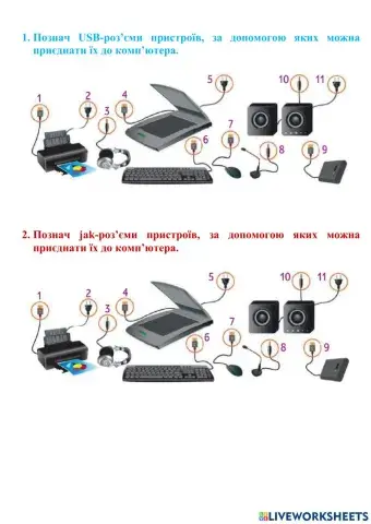Роз'єми для підключення пристроїв до комп'ютера