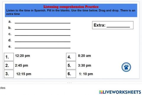 Listening Spanish . Telling time