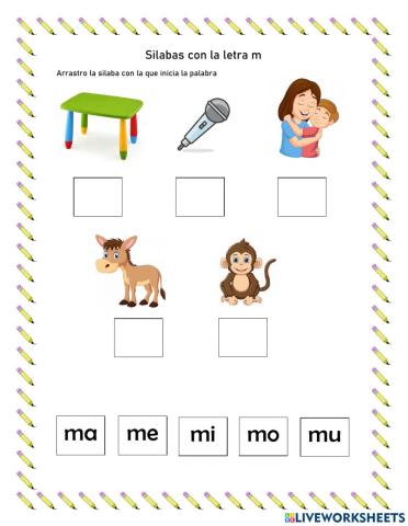 Silabas con la letra m